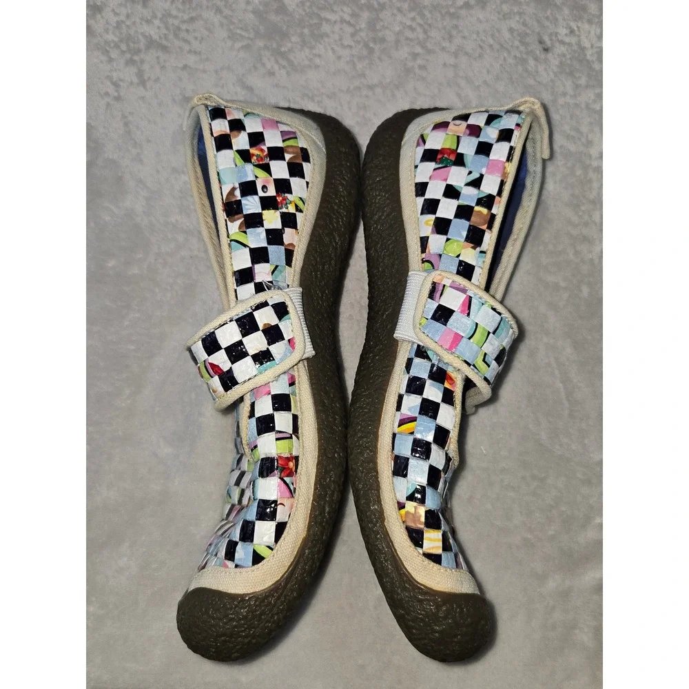 KEEN Mary Jane Woven Checkerboard Multicolor Flats Shoes 5389-WRRE Womens‎ 8